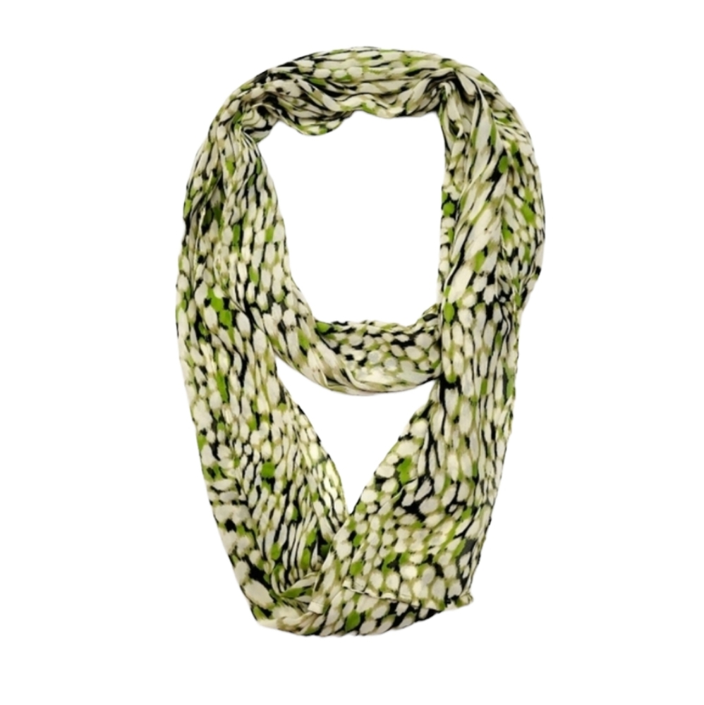 Green Print Infinity Scarf